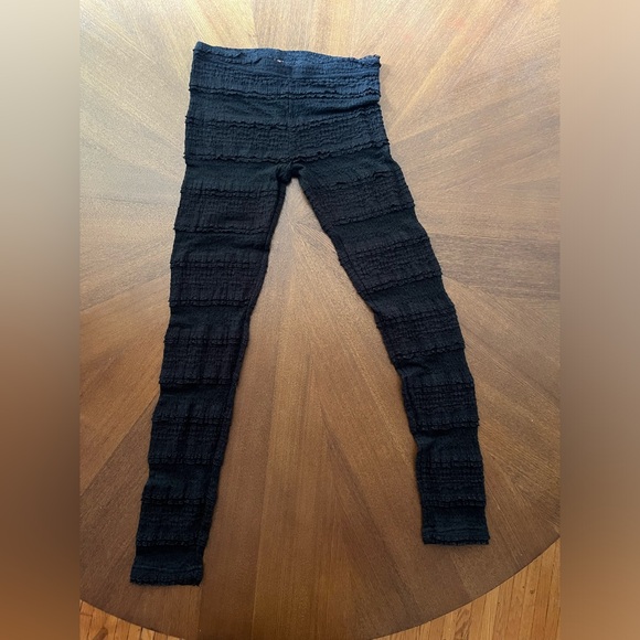 Free People Black Mesh Tiered Lace Ruffled Pucker - Picture 1 of 7